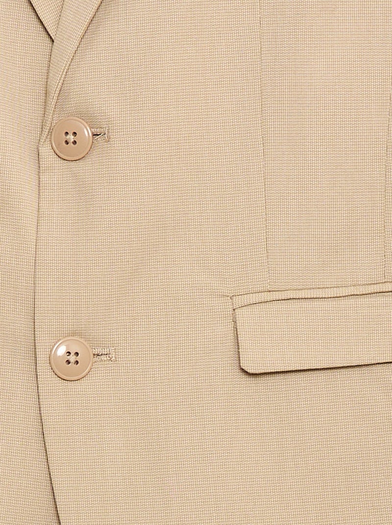 Chaqueta de traje slim fit lisa Beige - Kiabi