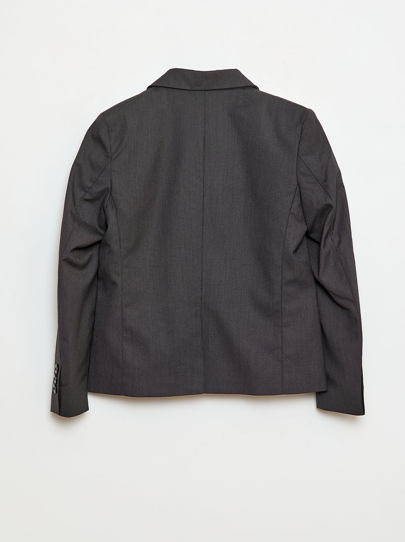Chaqueta de traje slim fit lisa Negro - Kiabi