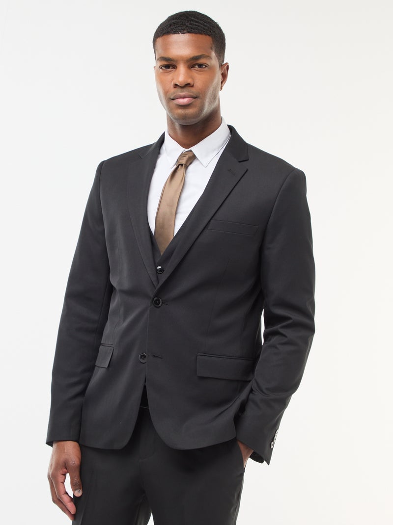 Chaqueta de traje slim fit negro - Kiabi