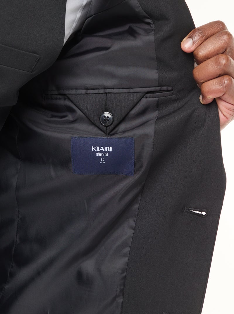 Chaqueta de traje slim fit negro - Kiabi
