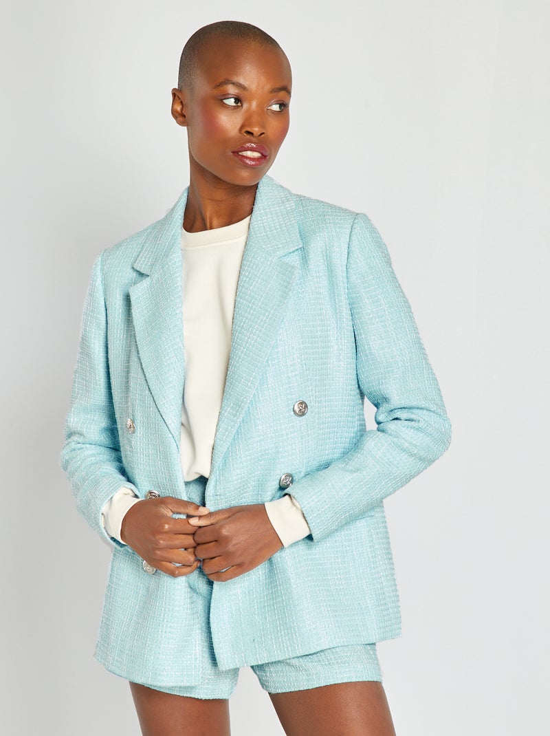 Chaqueta de tweed azul pálido - Kiabi