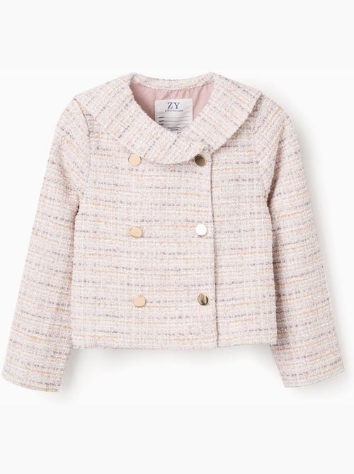 Chaqueta de tweed con cuello marinero y pliegues - Kiabi