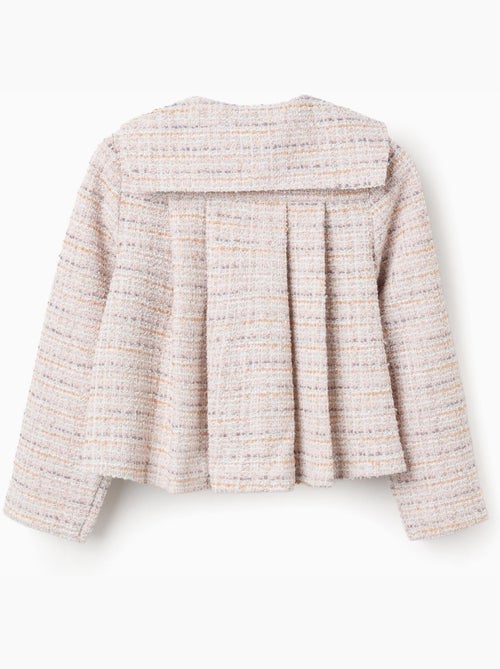 Chaqueta de tweed con cuello marinero y pliegues - Kiabi