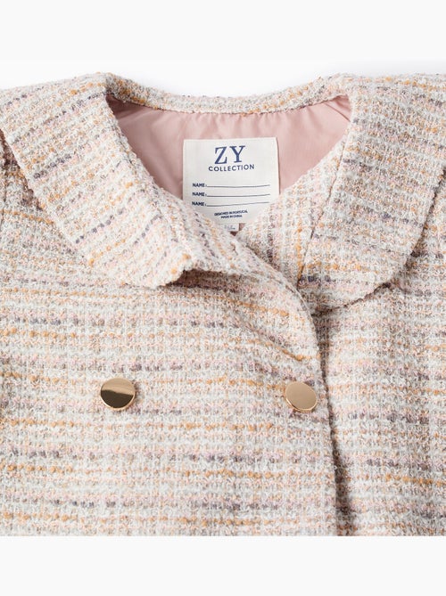 Chaqueta de tweed con cuello marinero y pliegues - Kiabi