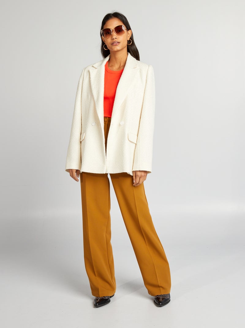 Chaqueta de tweed midi BEIGE - Kiabi