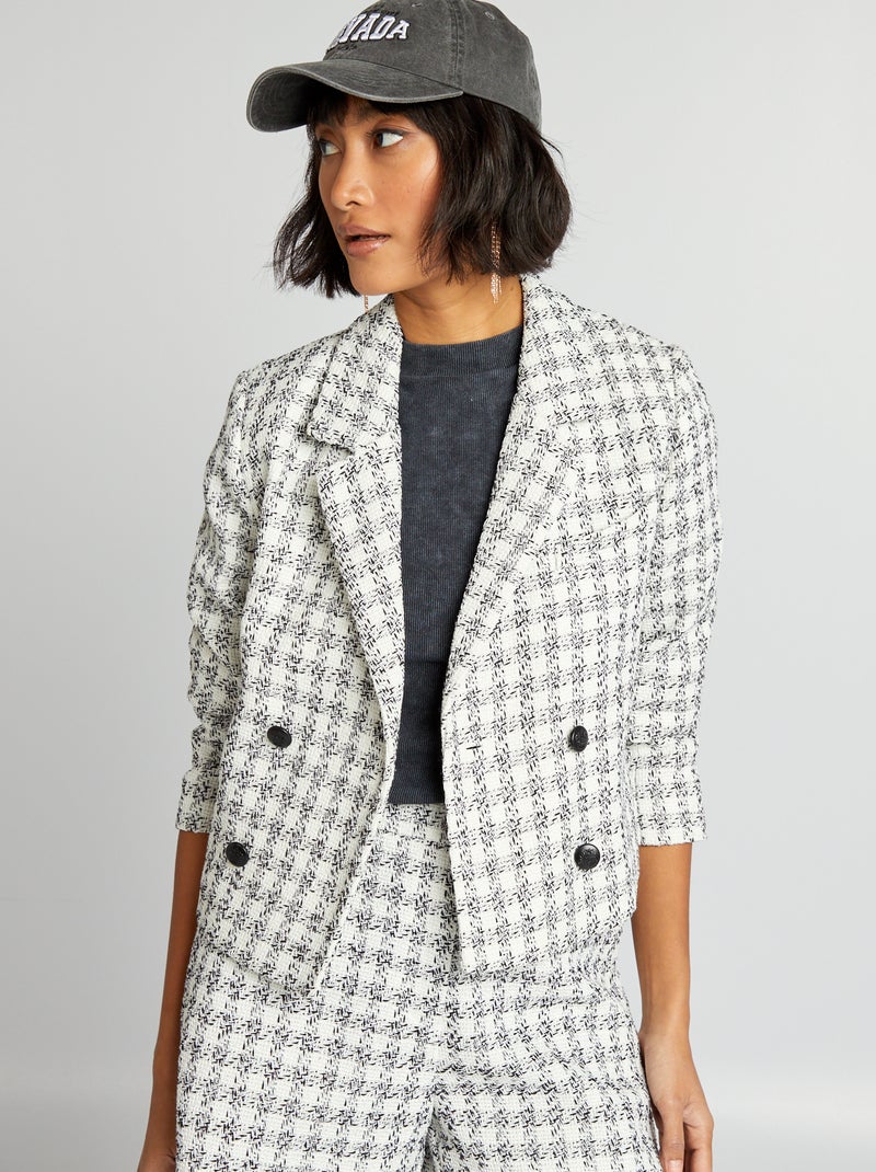 Chaqueta de tweed NEGRO - Kiabi