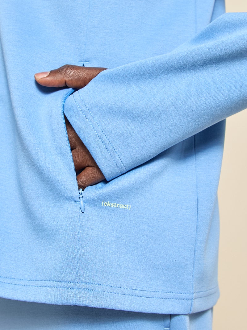 Chaqueta deportiva con capucha - (ekstract) Azul - Kiabi