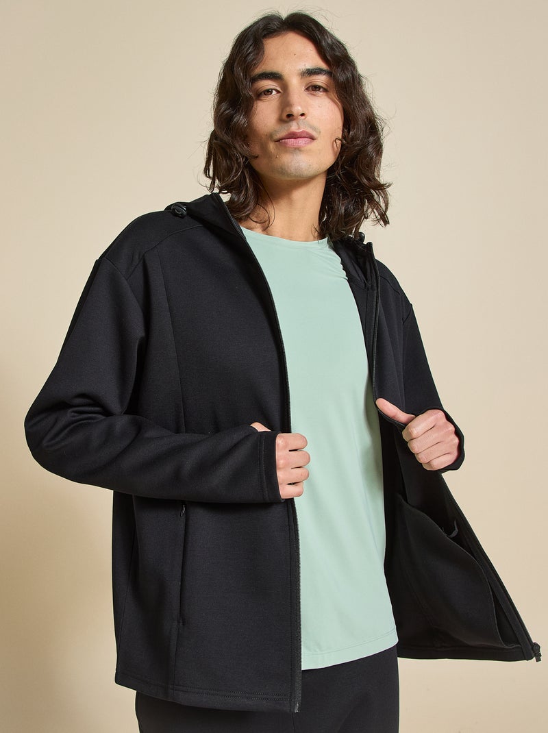 Chaqueta deportiva con capucha - (ekstract) Negro - Kiabi