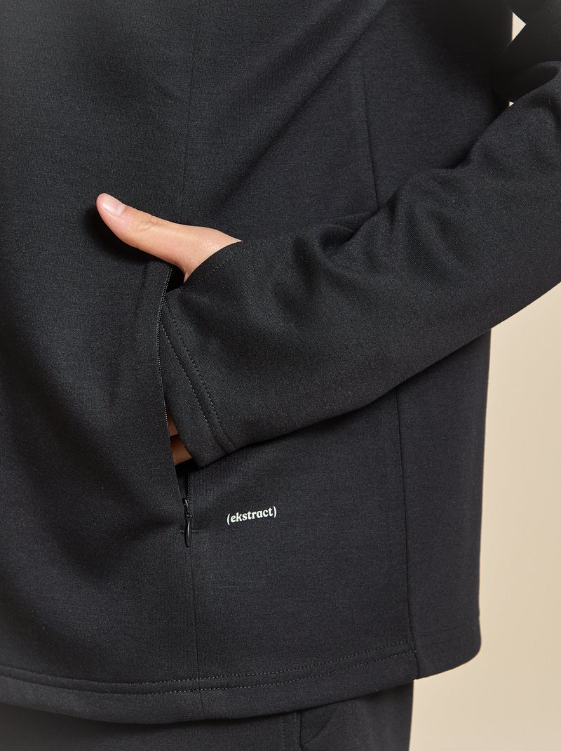 Chaqueta deportiva con capucha - (ekstract) Negro - Kiabi
