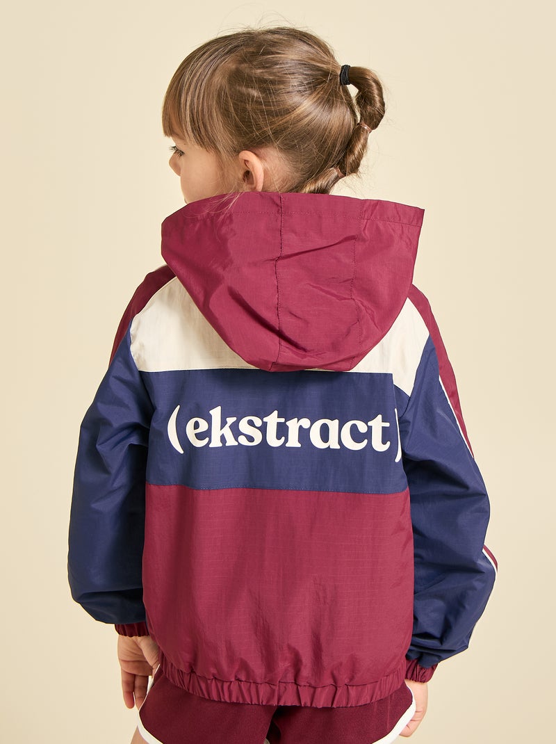 Chaqueta deportiva con capucha - ekstract Rojo - Kiabi