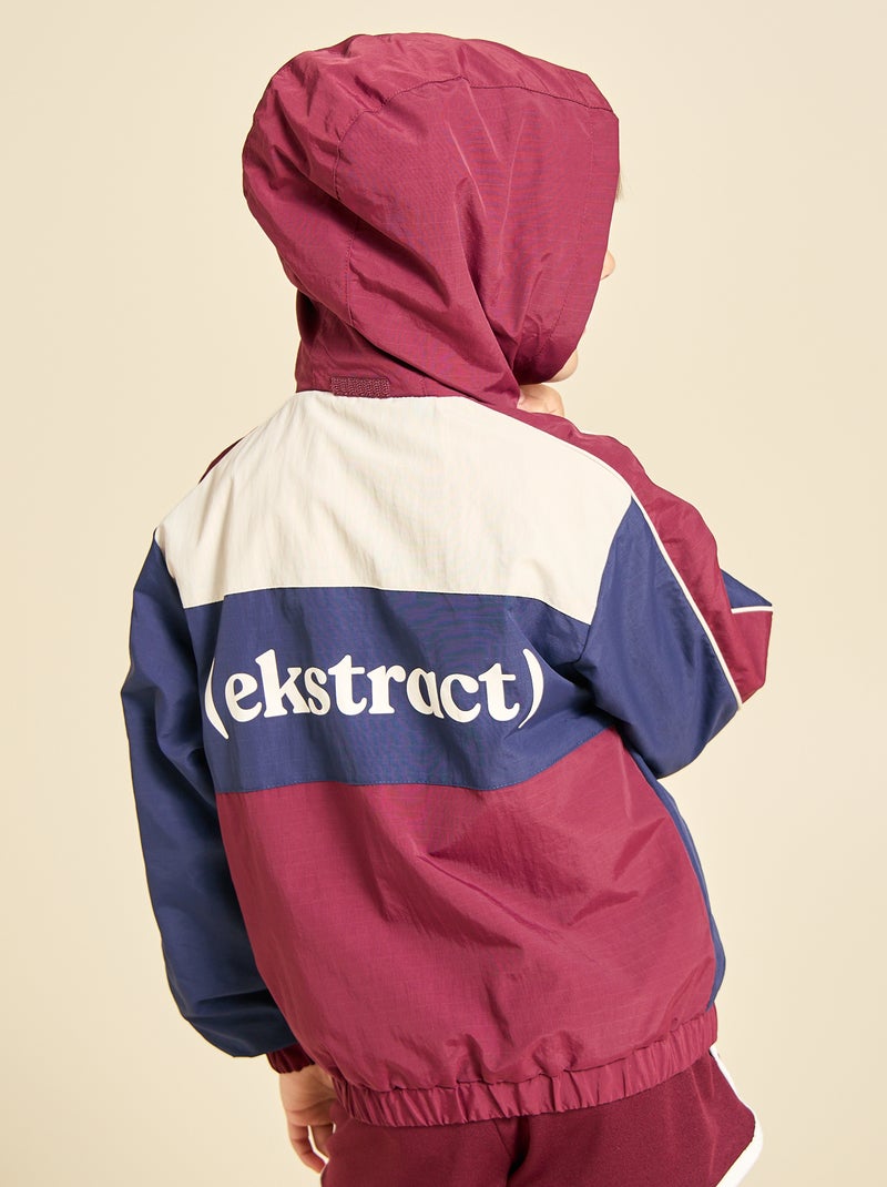 Chaqueta deportiva con capucha - ekstract Rojo - Kiabi