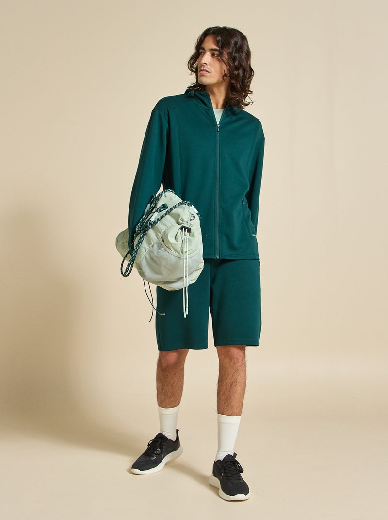 Chaqueta deportiva con capucha - (ekstract) Verde - Kiabi