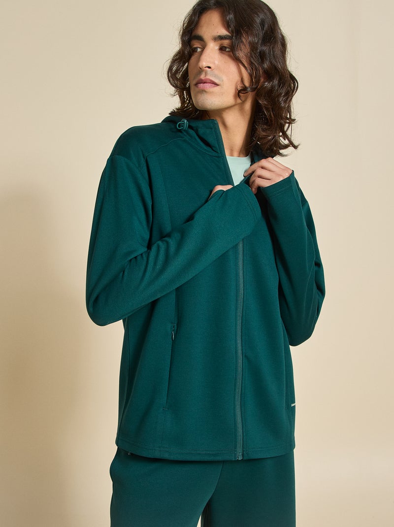 Chaqueta deportiva con capucha - (ekstract) Verde - Kiabi