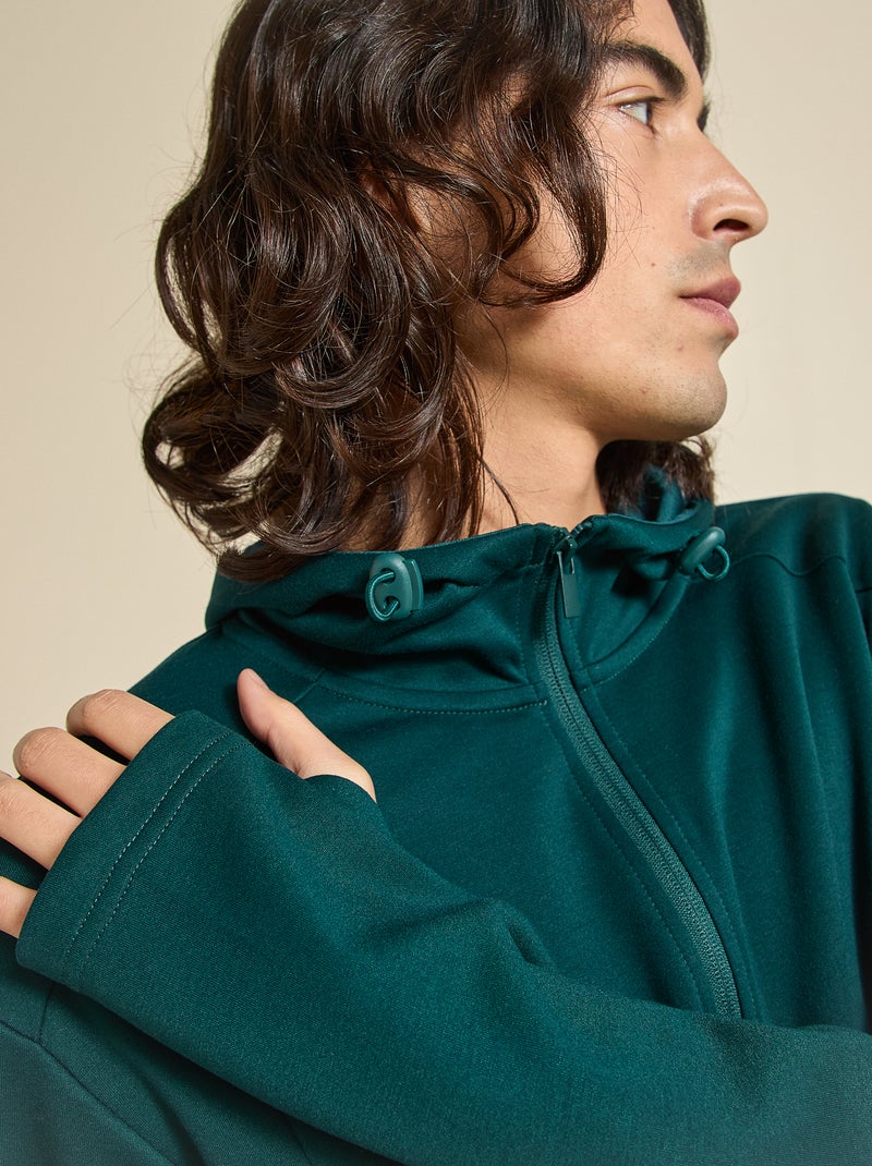 Chaqueta deportiva con capucha - (ekstract) Verde - Kiabi