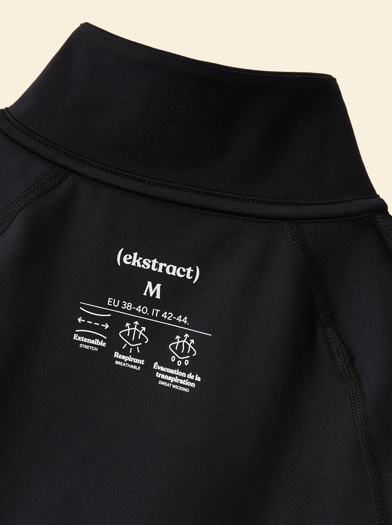 Chaqueta deportiva con cremallera - (ekstract) Negro - Kiabi