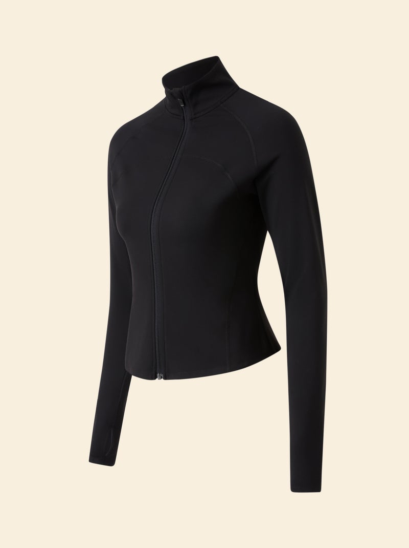 Chaqueta deportiva con cremallera - (ekstract) Negro - Kiabi