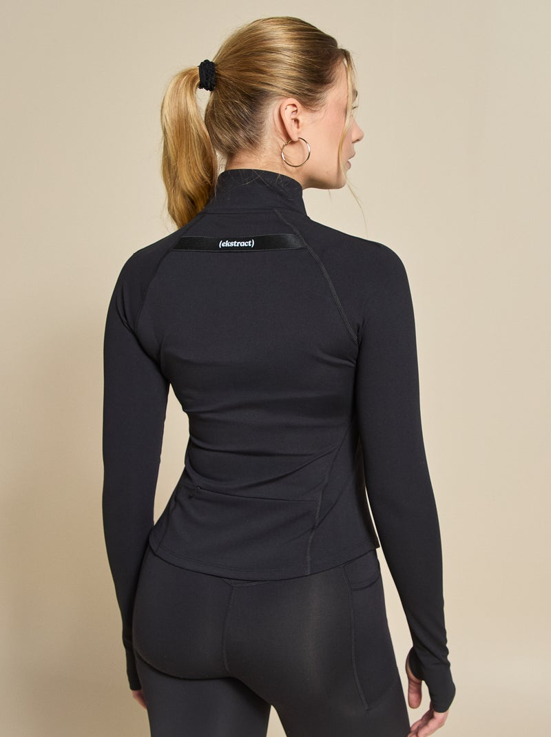 Chaqueta deportiva con cremallera - (ekstract) Negro - Kiabi
