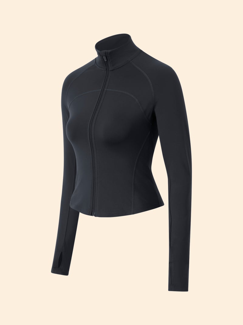 Chaqueta deportiva con cremallera - (ekstract) Negro - Kiabi
