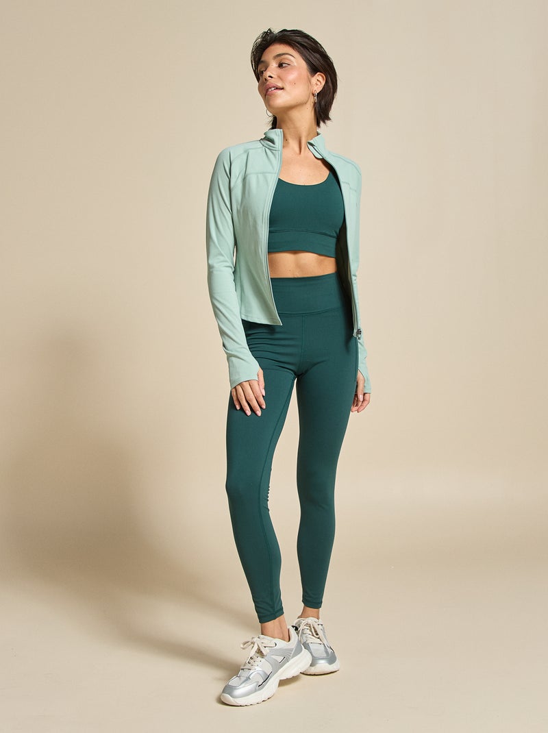 Chaqueta deportiva con cremallera - (ekstract) Verde - Kiabi