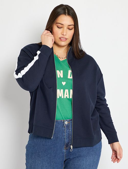 Chaqueta deportiva con cremallera - azul - Kiabi - 18.00€