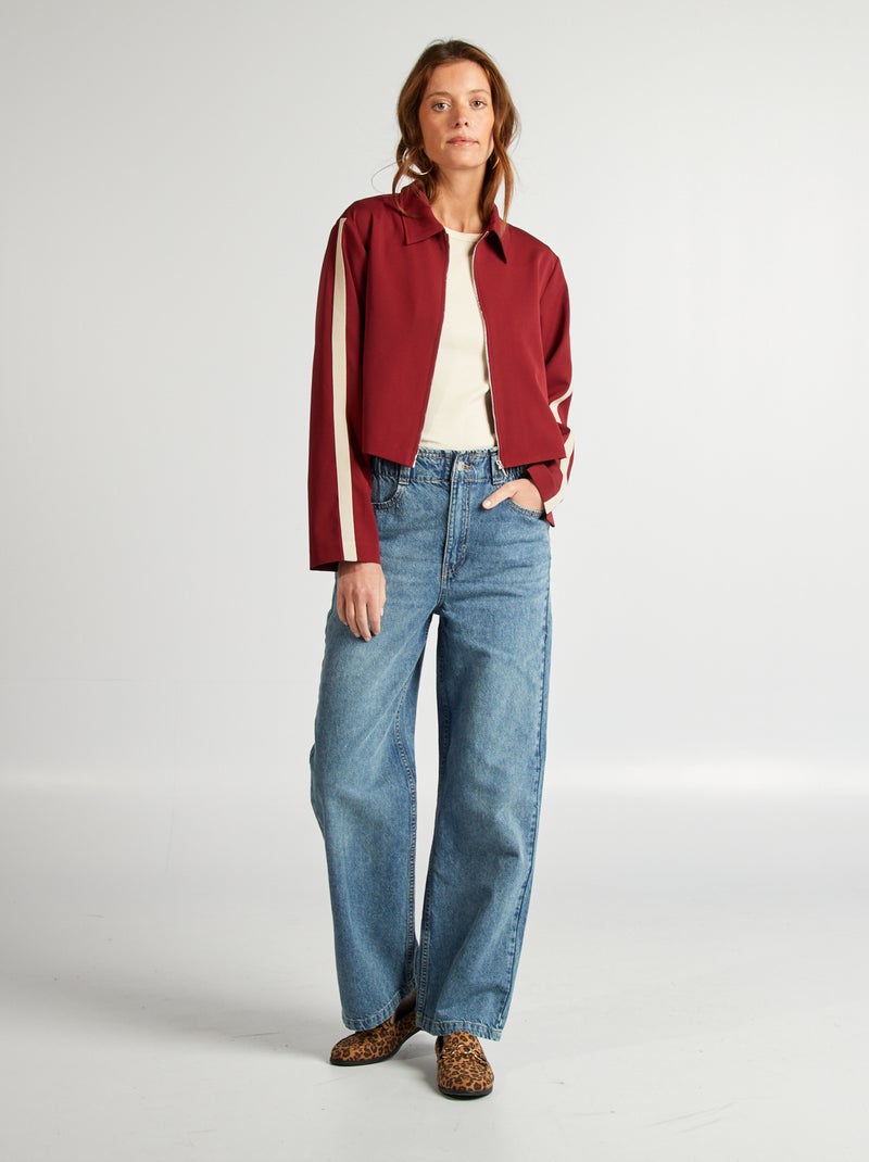 Chaqueta deportiva con cremallera ROJO - Kiabi