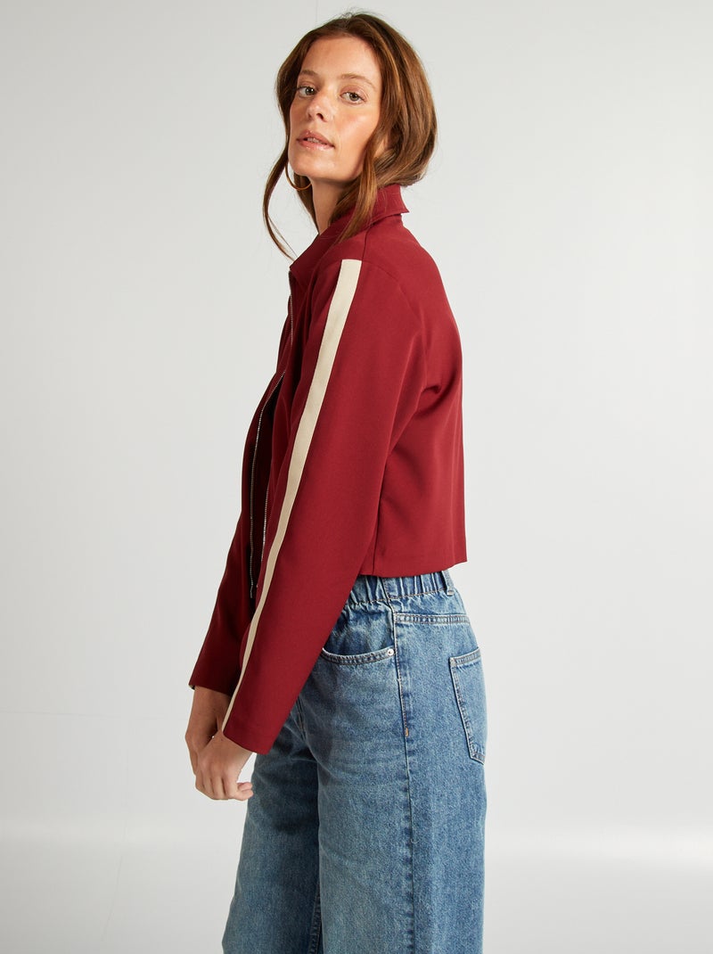 Chaqueta deportiva con cremallera ROJO - Kiabi