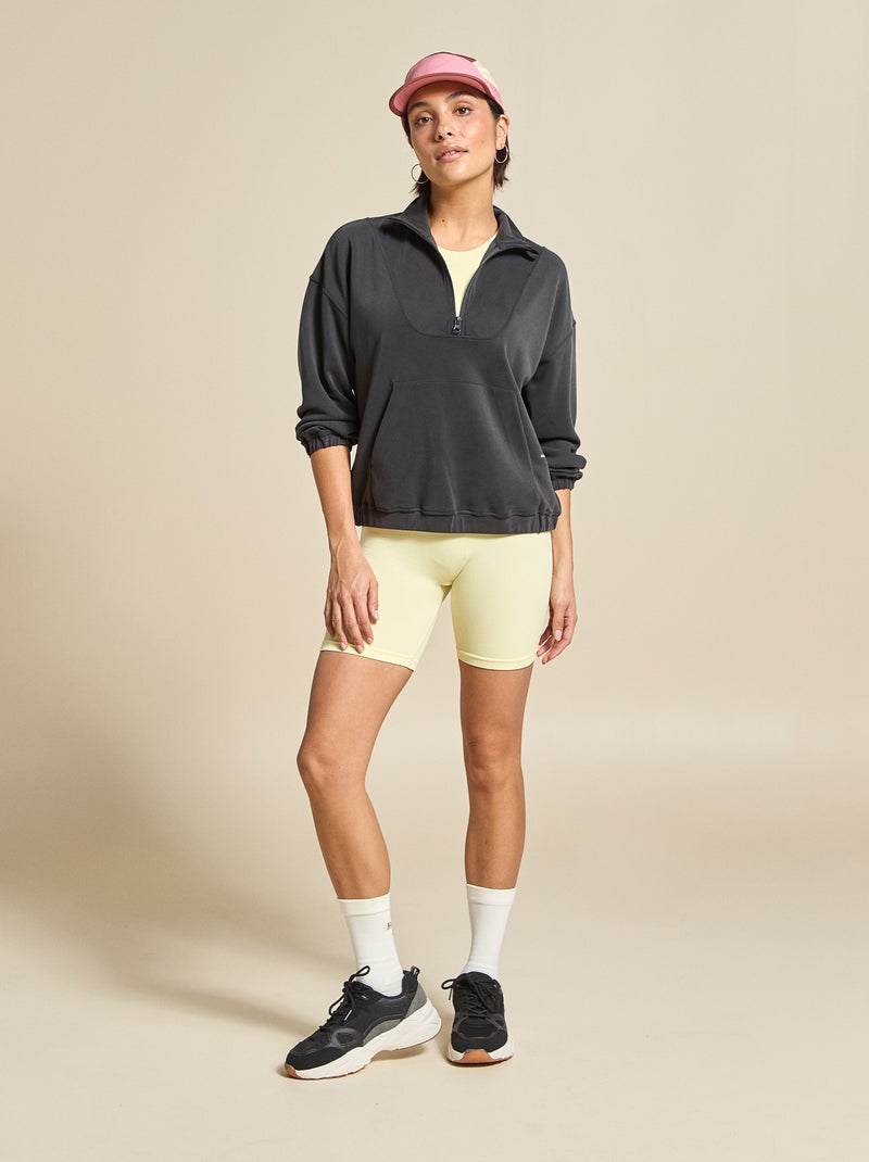 Chaqueta deportiva cuello camionero - (ekstract) Negro - Kiabi