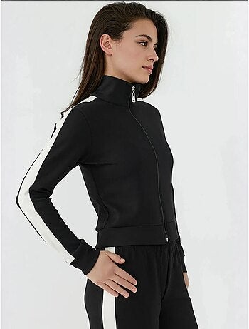 Chaqueta deportiva de cuello alto de modal suave al tacto hiccup