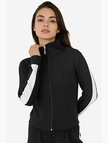 Chaqueta deportiva de cuello alto de modal suave al tacto hiccup