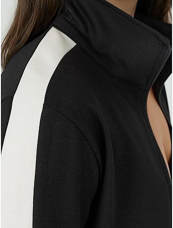 Chaqueta deportiva de cuello alto de modal suave al tacto hiccup