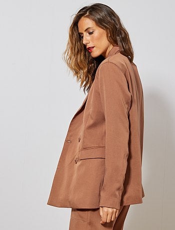 Chaqueta doble botonadura de Lyocell - Kiabi