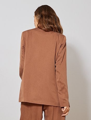 Chaqueta doble botonadura de Lyocell - Kiabi