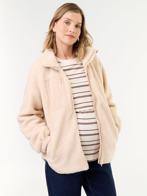Chaqueta efecto borreguito de maternidad y porteo - Kiabi Chaqueta efecto borreguito de maternidad y porteo - Kiabi