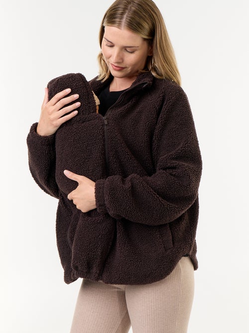 Chaqueta efecto borreguito de maternidad y porteo - Kiabi
