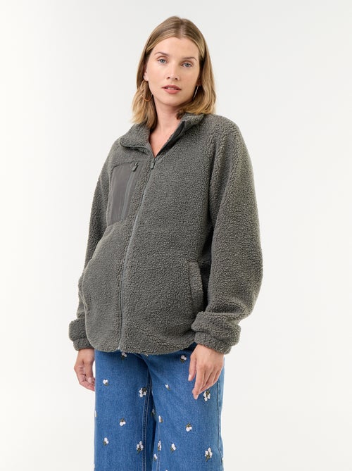 Chaqueta efecto borreguito de maternidad y porteo - Kiabi Chaqueta efecto borreguito de maternidad y porteo - Kiabi