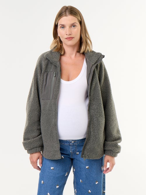 Chaqueta efecto borreguito de maternidad y porteo - Kiabi Chaqueta efecto borreguito de maternidad y porteo - Kiabi