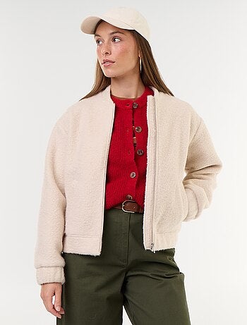 Chaqueta efecto lana