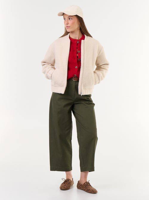 Chaqueta efecto lana - Kiabi