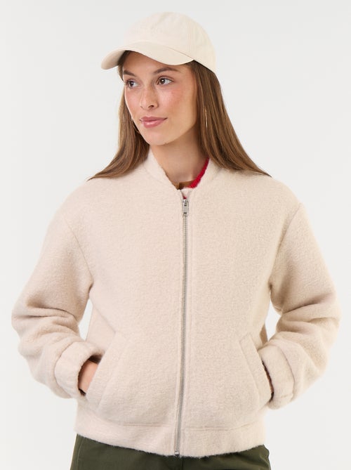 Chaqueta efecto lana - Kiabi
