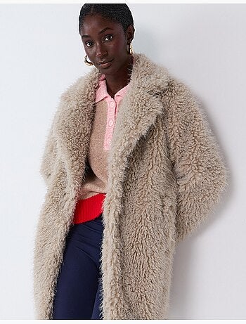 Chaqueta efecto pelo, mo fashion