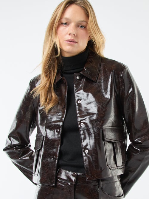 Chaqueta en imitación de cuero 'piel de serpiente' - Kiabi