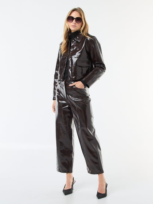 Chaqueta en imitación de cuero 'piel de serpiente' - Kiabi