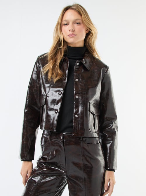 Chaqueta en imitación de cuero 'piel de serpiente' - Kiabi