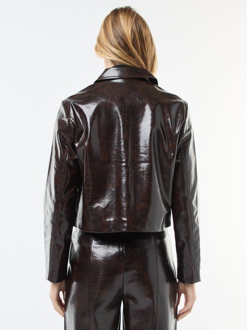 Chaqueta en imitación de cuero 'piel de serpiente' - Kiabi