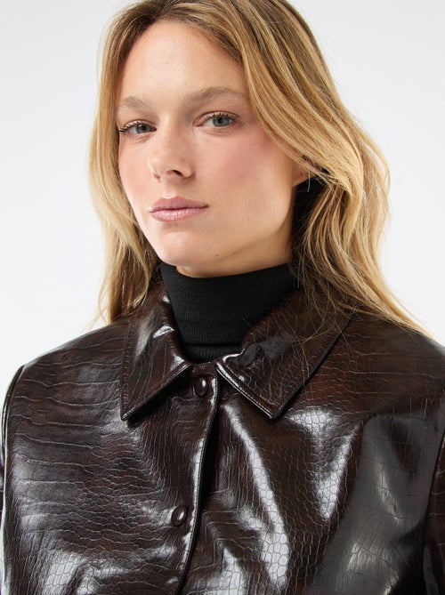 Chaqueta en imitación de cuero 'piel de serpiente' - Kiabi