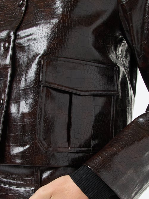 Chaqueta en imitación de cuero 'piel de serpiente' - Kiabi