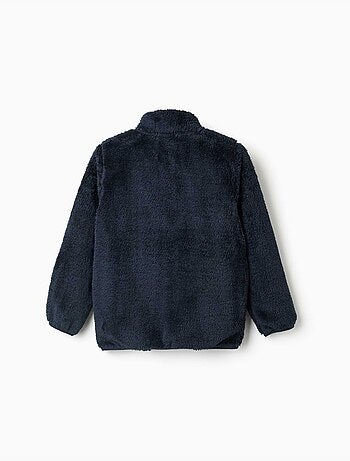 Chaqueta en sherpa con cierre de cremallera