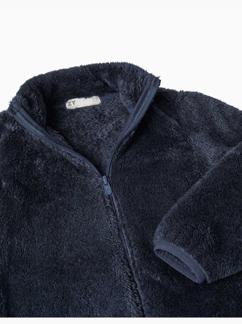Chaqueta en sherpa con cierre de cremallera - Kiabi