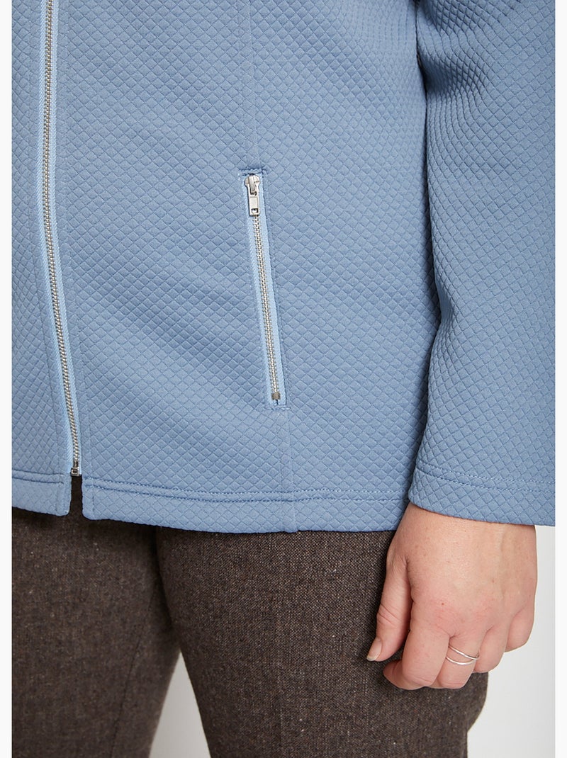 Chaqueta entallada sin cuello - Afibel Azul - Kiabi