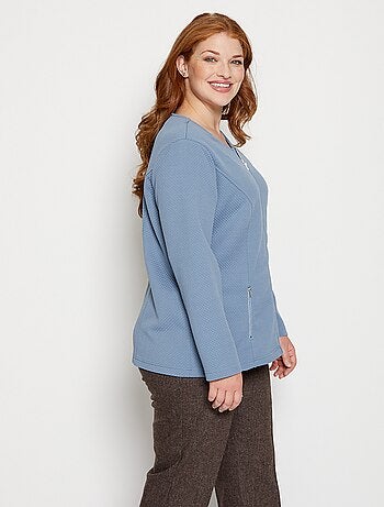 Chaqueta entallada sin cuello